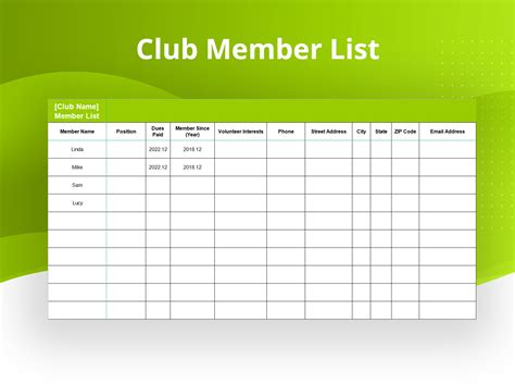 Member List 